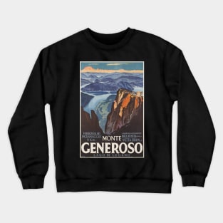 Monte Generoso, Travel Poster Crewneck Sweatshirt